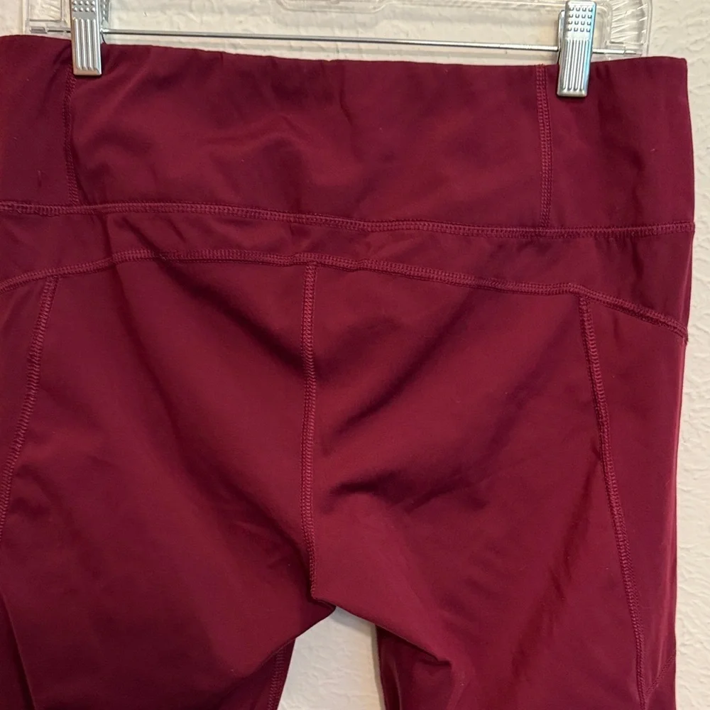 🏃‍♀️🏃‍♀️🏃‍♀️3 for 12$🏃‍♀️🏃‍♀️🏃‍♀️Members Mark Burgundy Athletic Leggings -XL